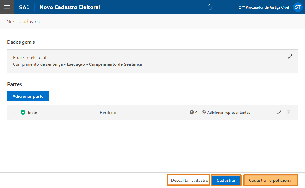 botoes descartar cadastro e peticionar.png