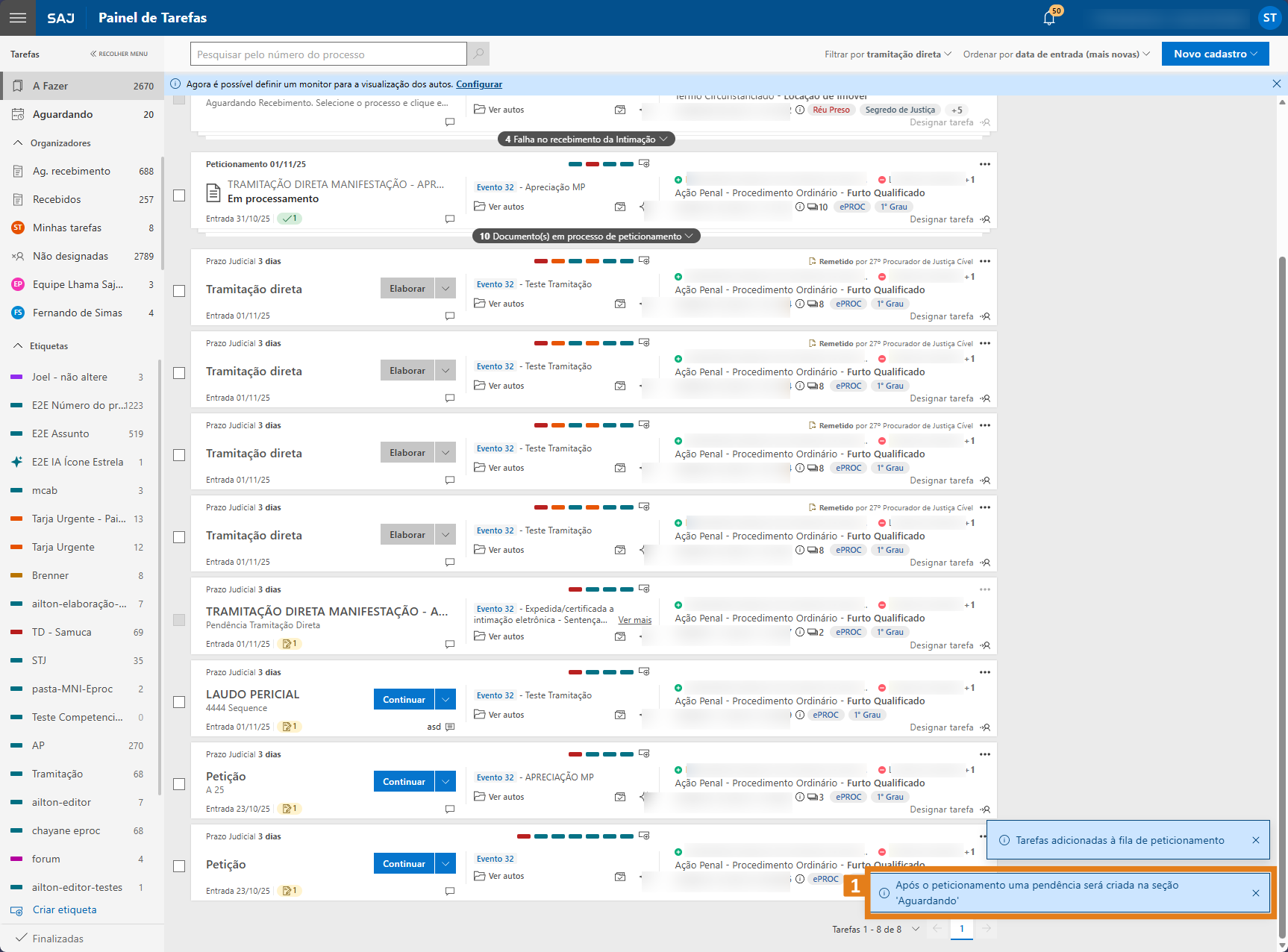 mensagem Após o peticionamento, uma pendência foi criada na seção Aguardando.png