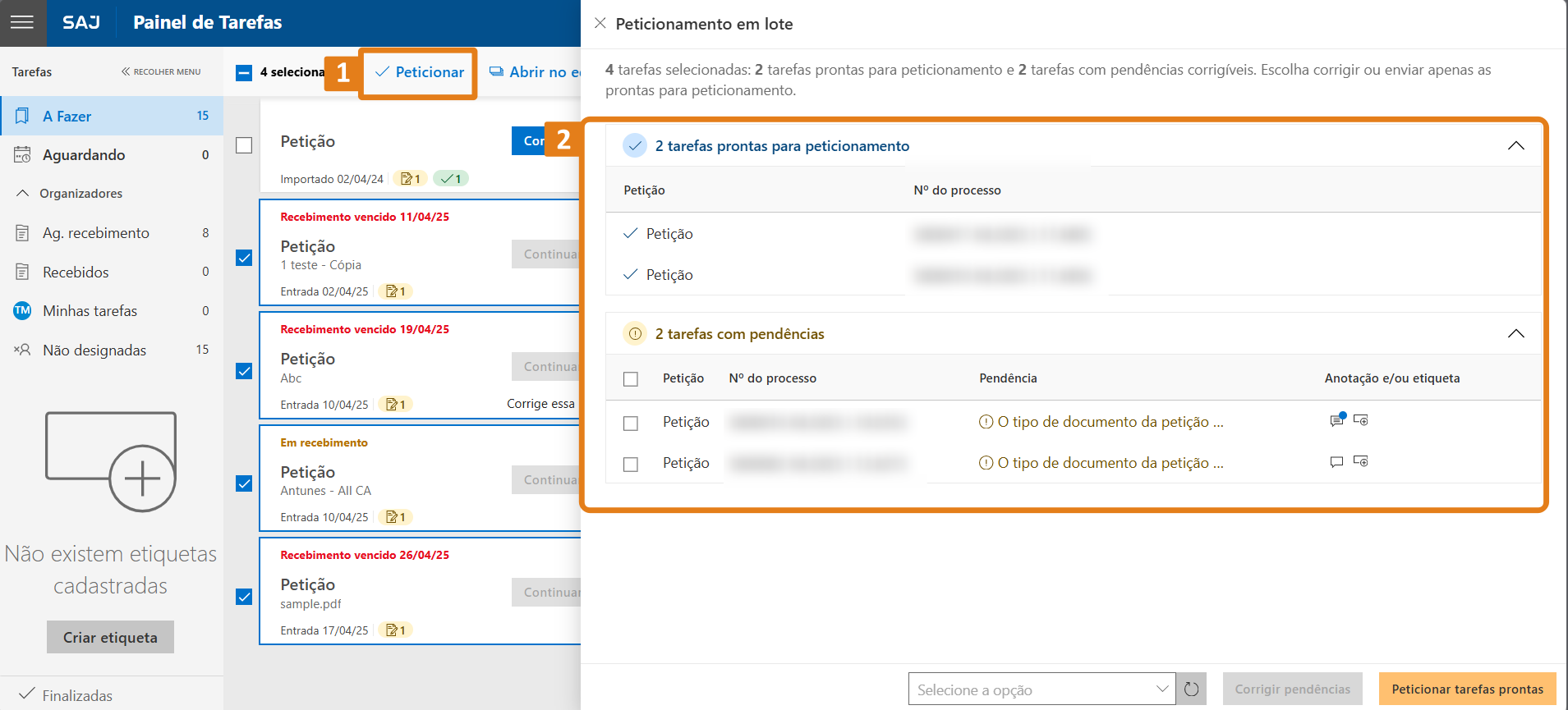 peticionamento lote e pre validacao.png